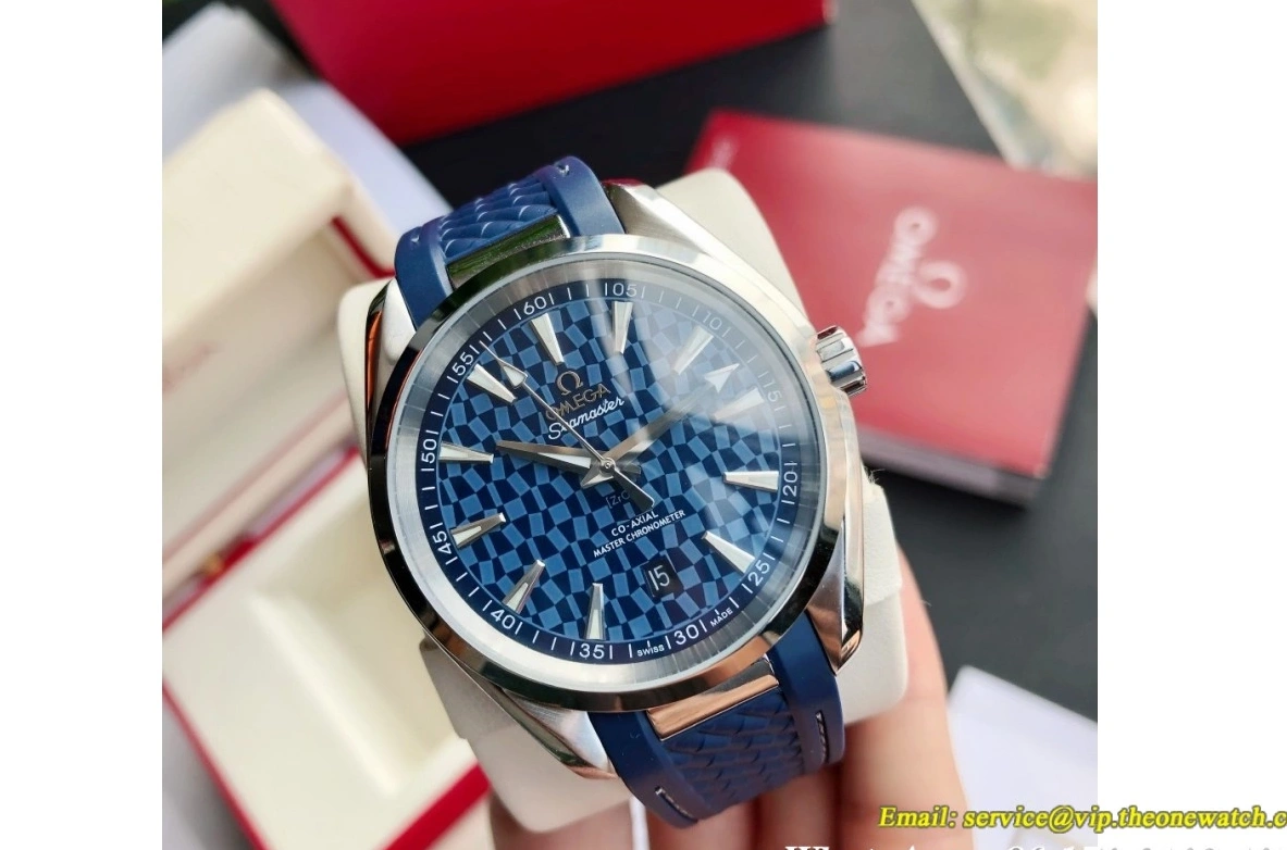 Blue GDF 41mm MY8215+Free SS Terra SS Aqua RU Bracelet Dial 0219